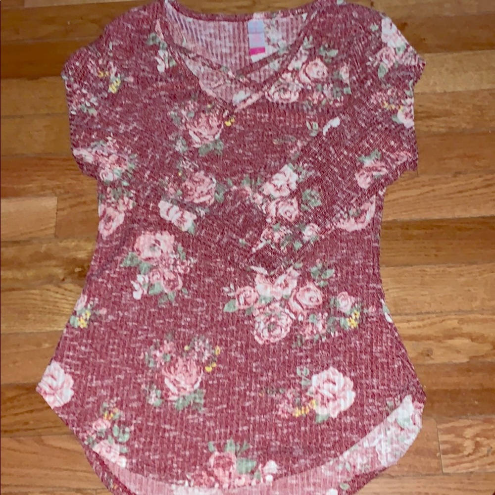 Pink floral shirt size (M)